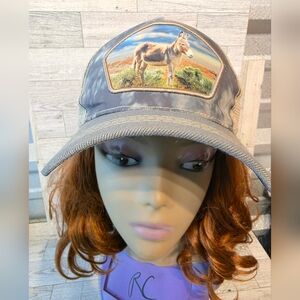 Gray Donkey Embroidered Cap